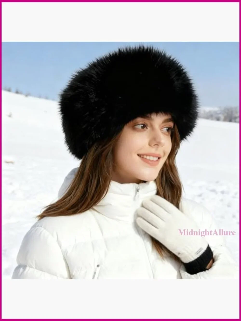 Faux Fur Headband Ear Warmer Elastic Winter Hat Fluffy Earmuff